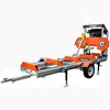 9hp gas engine log cutting band saw mill machine mobile band sawmill