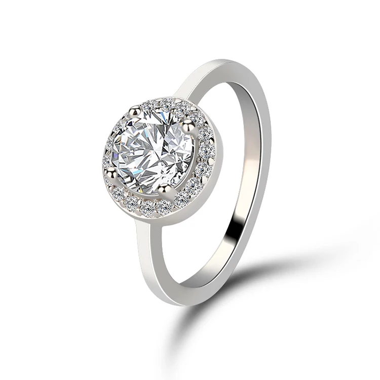 

2020 Women Zircon Ring Fashion Custom Wedding Women's Engagement Anniversary Rings 925 Sterling Silver Ring