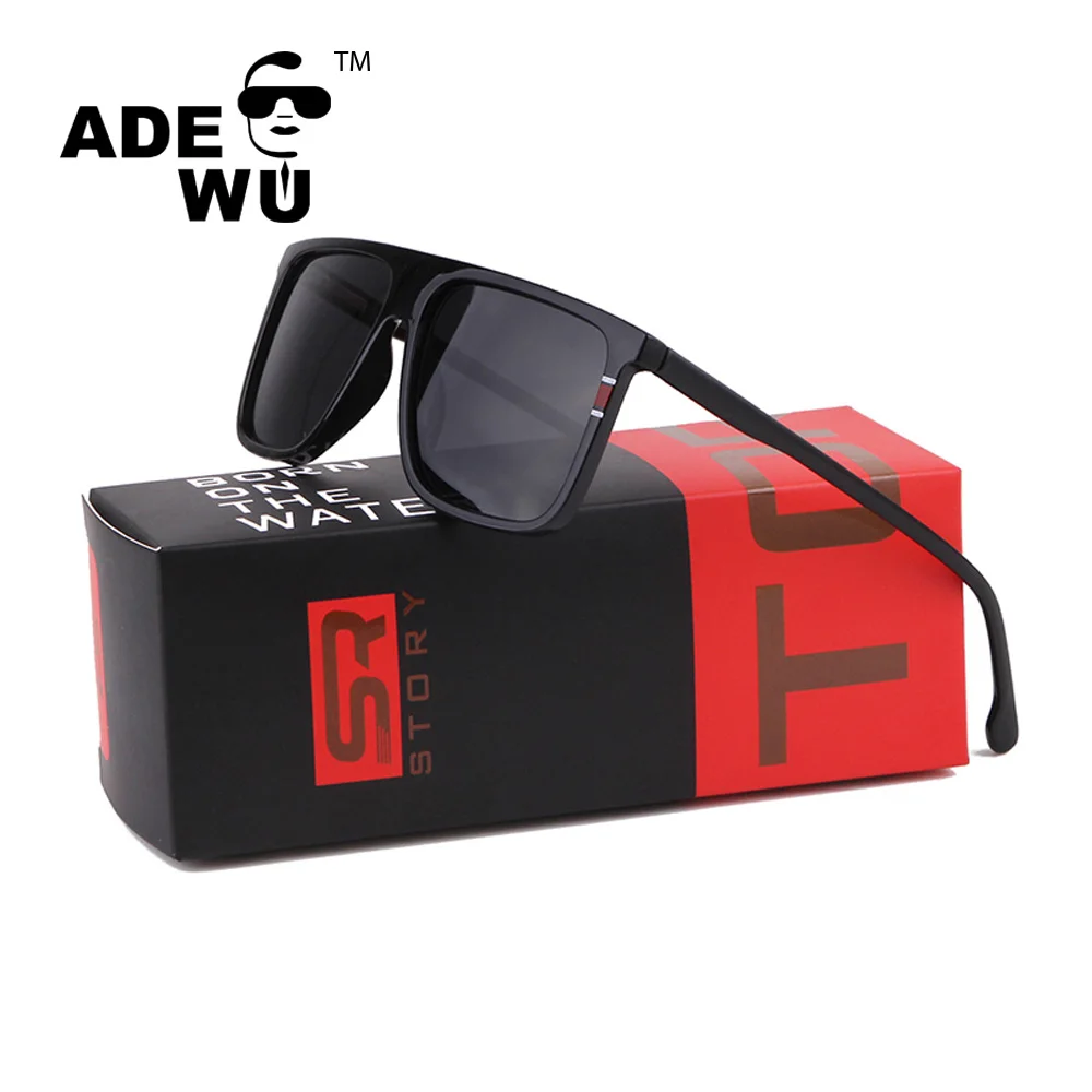 

ADE WU STYZ1941J Luxury polarized sunglasses 2019 tr90 oversized custom logo sun glasses men