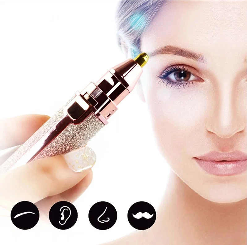 

OMG 2020 new arrivals painless depilador de cejas electric 2-in-1 epilator makeup eyebrow razors trimmer, 4colors