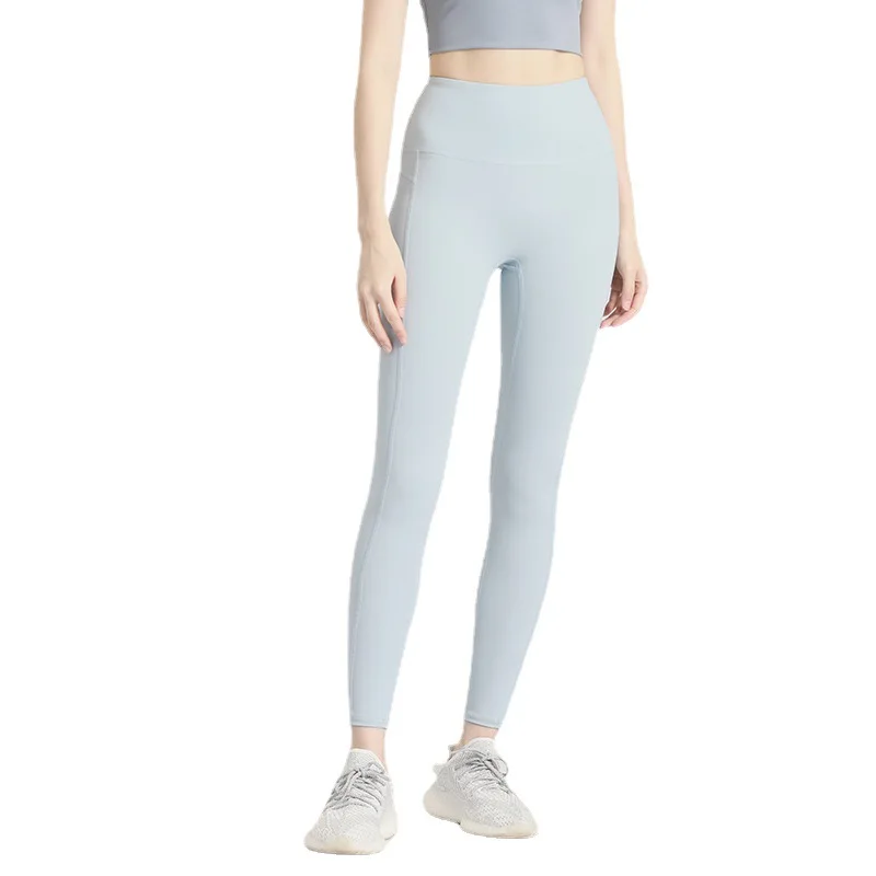 

Tummy Control Seamless Long Pants Recycled Booty Lift Yoga Leggings Women, Light blue/gray/purple/sky blue//black/customized color