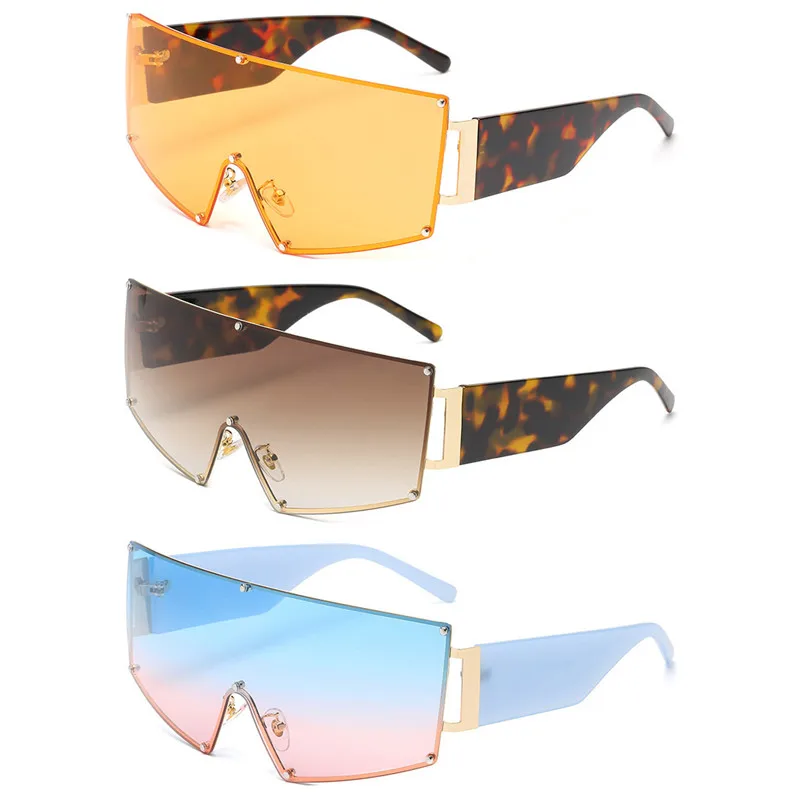 

WIIPU Sunglasses Women Eyewear Shades Oversized Punk Female Designer Luxury Brand Gradient