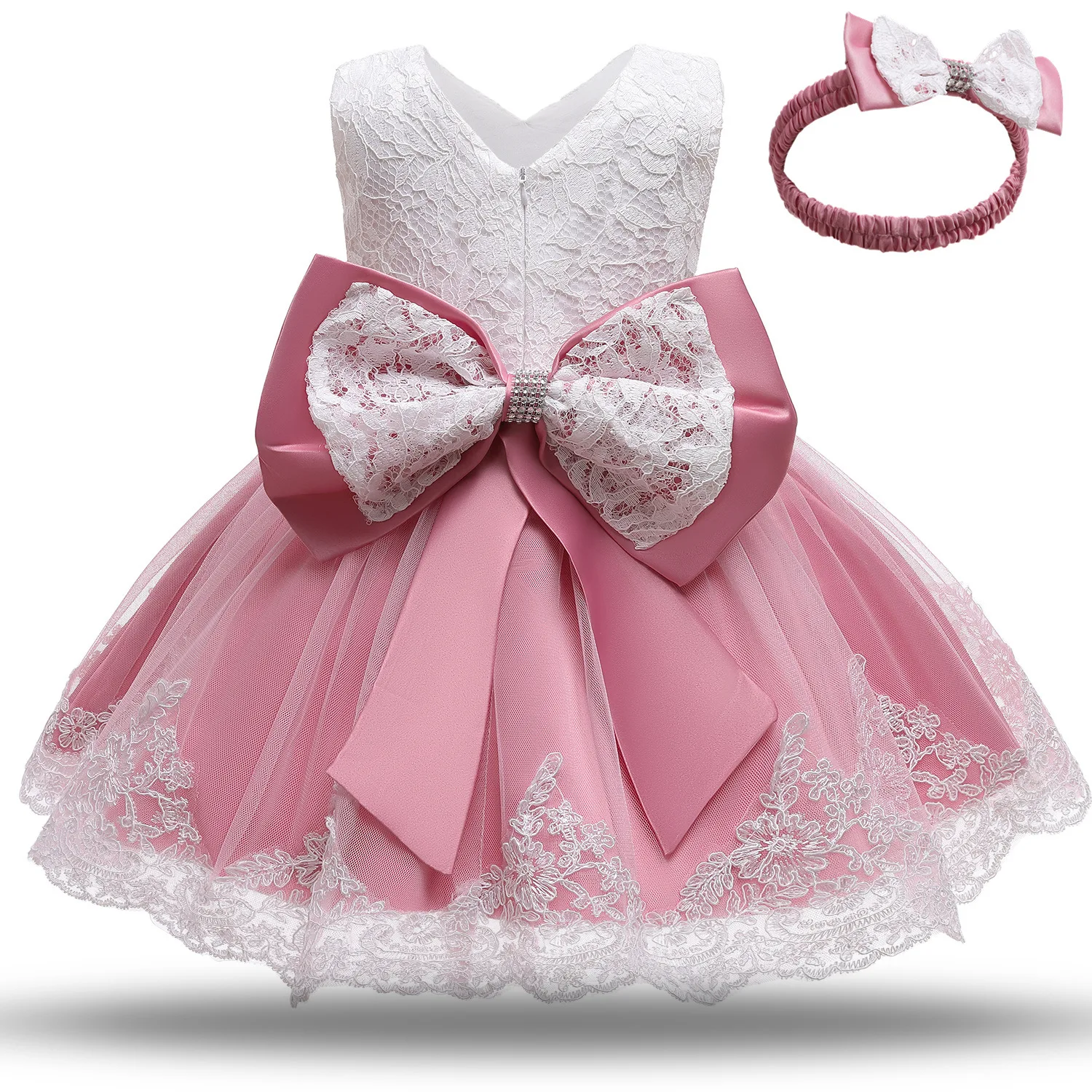

Summer Baby Girl Clothes Ball Gown Princess Dress 0-6 years Infant Formal Birthday Baptism Party Kids Flower Girl Dresses