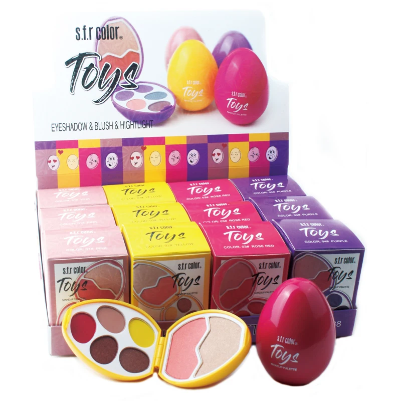 

Wholesale Custom Egg Shape Cosmetic Funny Make Up Private Label Marble Pigment Powder Eyeshadow Palette, 7 color matt eyeshadow highlighter blush