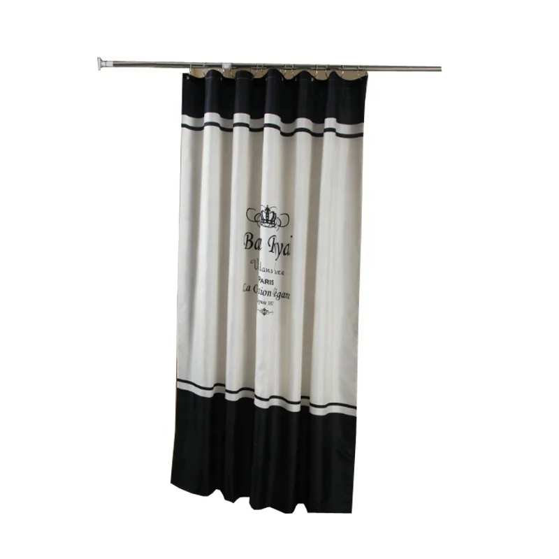 

Wholesale Custom Euro US Bathroom Letter Printed Thicken Shower Curtain, Picture
