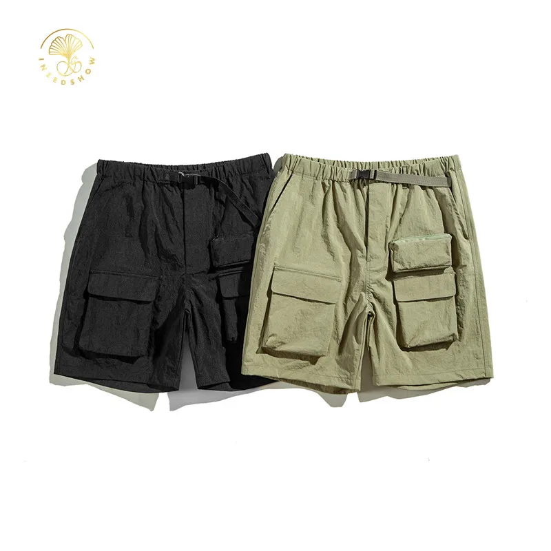 

Custom Logo Y2K Adjustable Oversized Baggy Loose Fit 6 Pockets Mens Half Short Pants Casual Cargo Pants