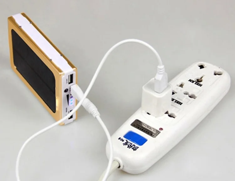 Outdoor solar power bank 15000mah dual usb portable solar panel power bank
