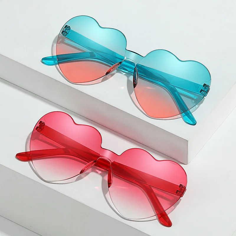 

heart sunglasses Fashion for lady girl party sun glasses shape Plastic women Sunglasses