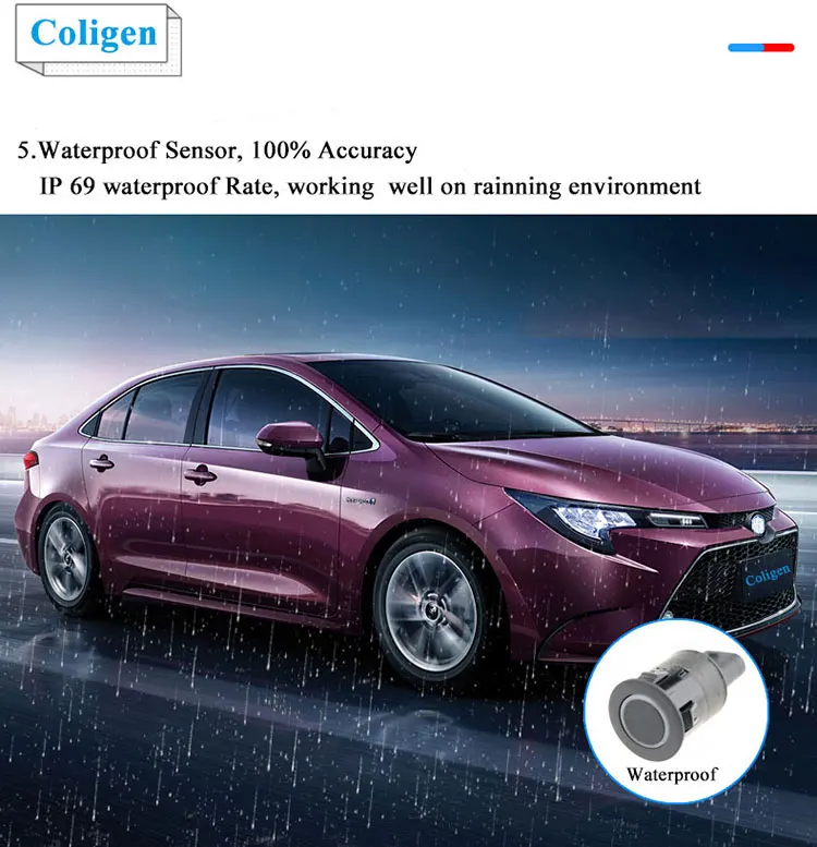 front car distance sensor Auto Car Parktronic 8 sensors Rear & Front