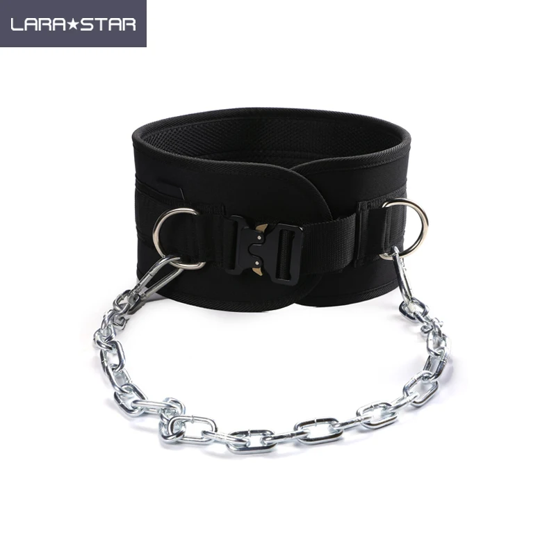 

Customized Logo Available Workout Fitness Weight Lifting Gym Dip Belt Weighted Steel Buckle, Black