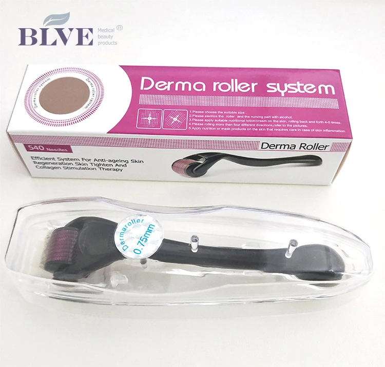 

540 Derma Roller Micro Needle for Hair Face Anti Aging Wrinkle Removal Dermal Microneedle Roller Skin Massager, Multi colors