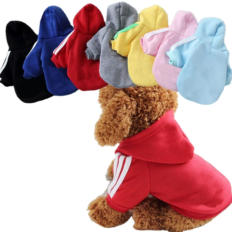 

Wholesales Pet Dog Autumn Winter Clothes Plain Blank Sports Dog Hoodie Pet Cotton Clothes CLASSIC Solid Sustainable 1pc/pe Bag