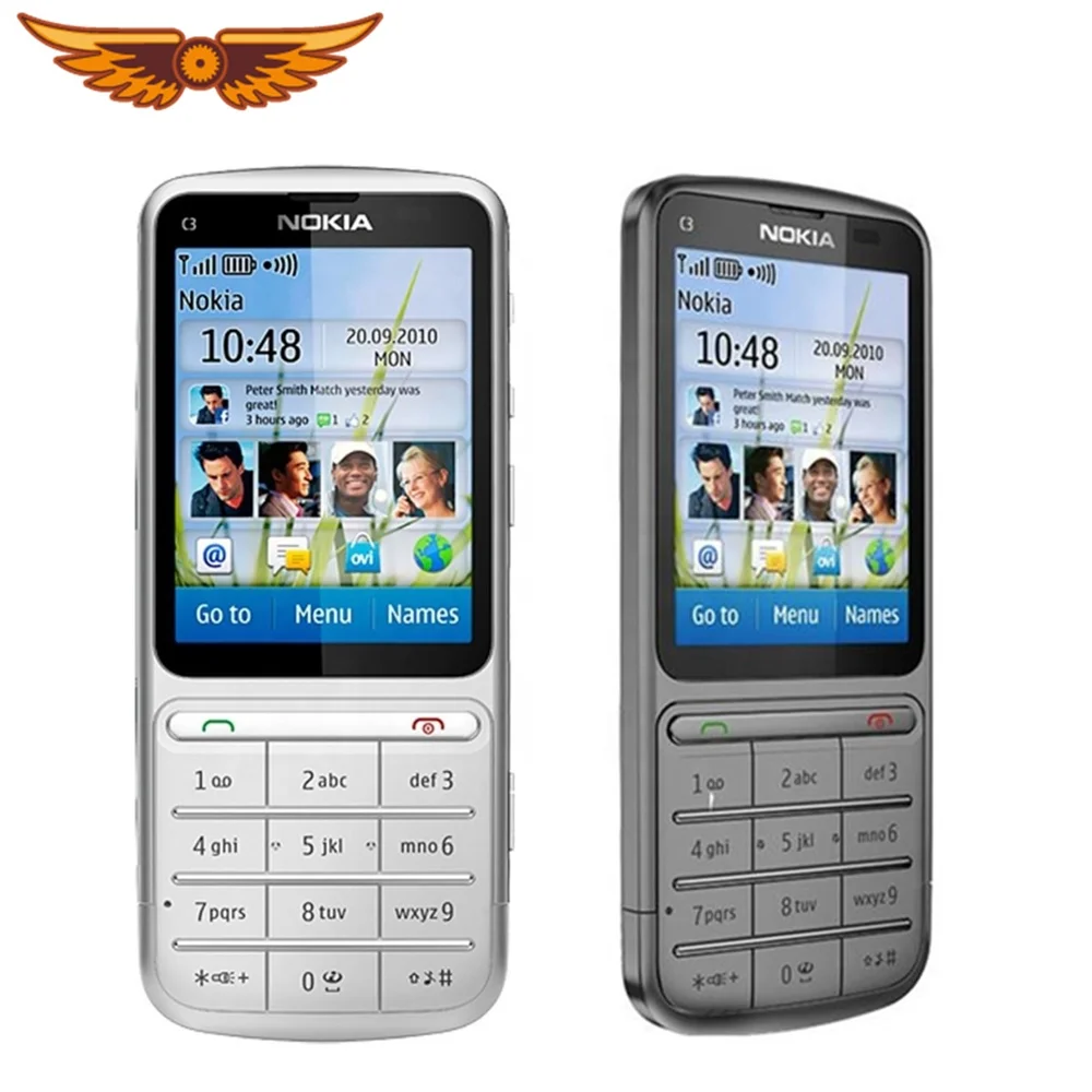 

for Nokia C3-01 Original Unlocked Cell Phone GPRS WIFI 5MP 3G network Support Russian/Arabic keyboard Phone