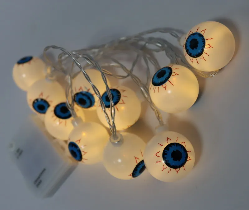 LED Halloween String Lights Eyeball battery operated Indoor Outdoor ...