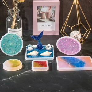 Image of Custom Geometrer Crystal DIY Pendant Jewelry Soap Mould epoxy resin Silicon mould tray silicon mould for concrete