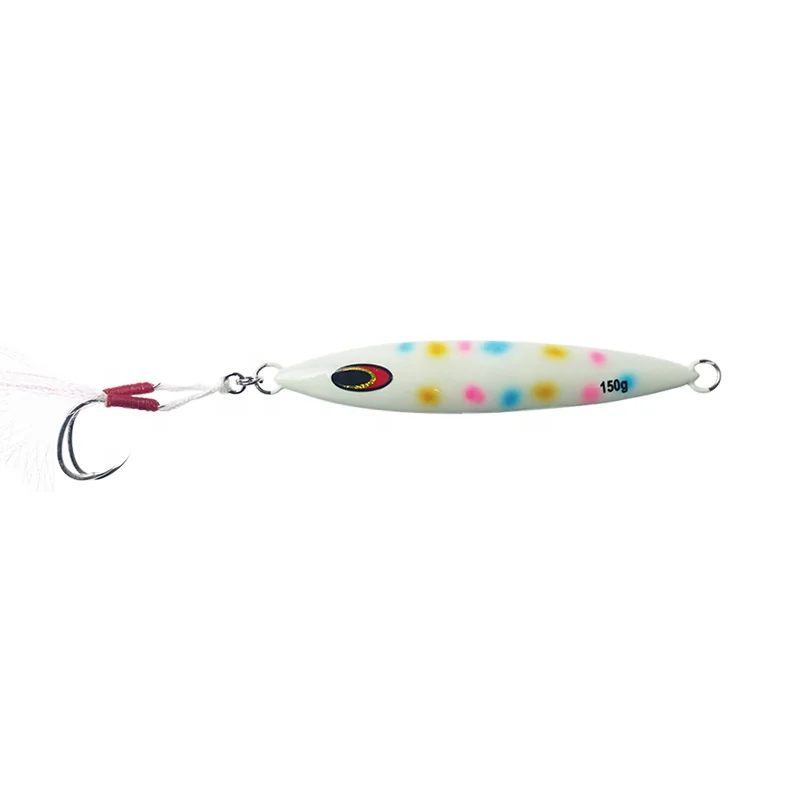 

custom metal jig saltwater fishing jig offshore 150g slow pitch jigging lure, 4colors