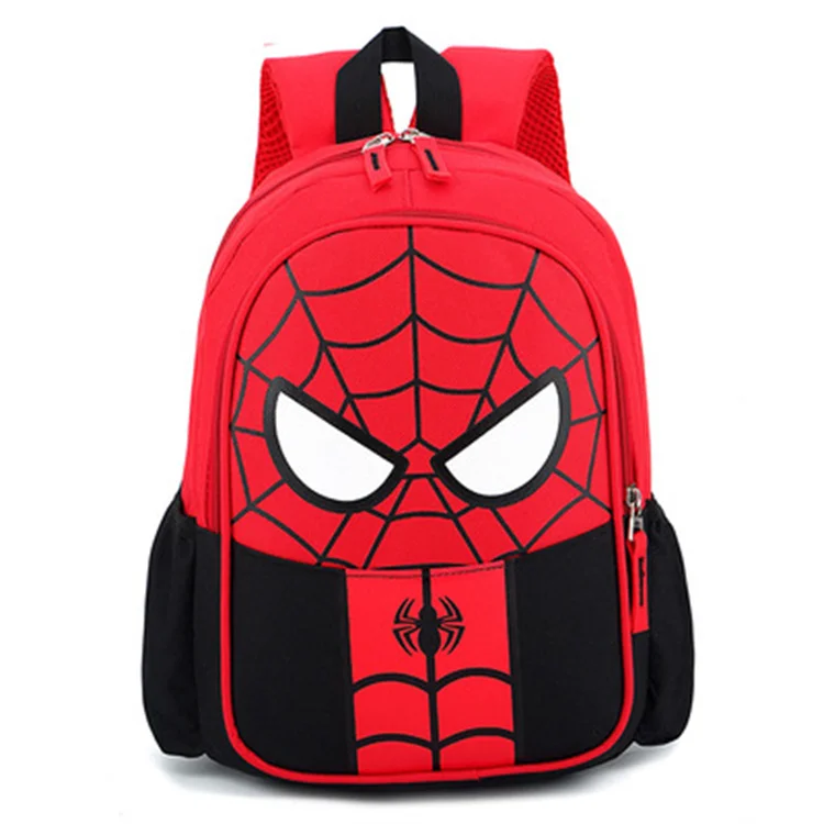 

New cartoon cute children backpack bag kindergarten boy spiderman Iron man school bag school backpack, As photos
