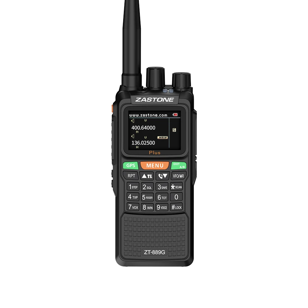 

2021 Zastone Gp889G Handheld Dual Band Walkie Talkie Uhf Vhf two way radio AM Aviation frequency RX HAM Radio GPS, Black