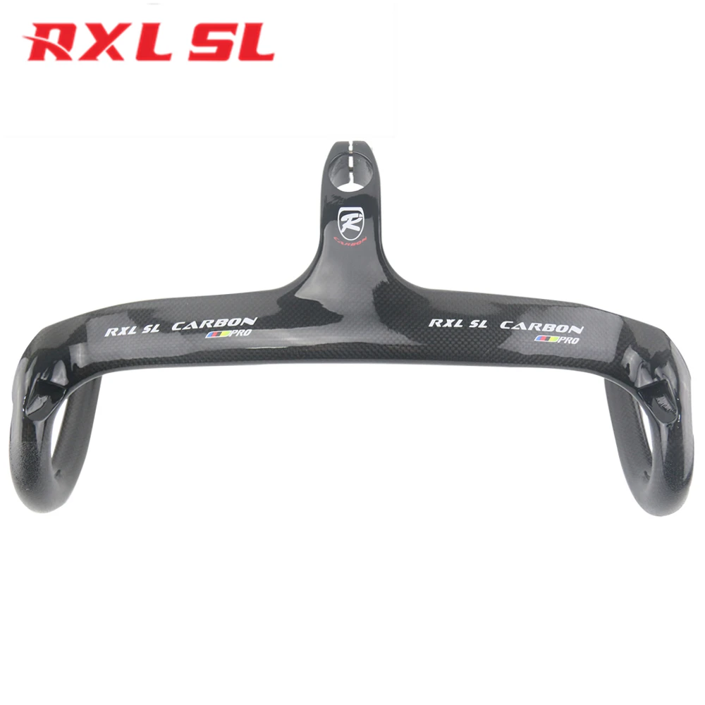 

RXL SL Road Bicycle Handlebar 2020 New Integrated Handle Bar  3K Glossy T700 Carbon Fiber Bike Handlebar, Black