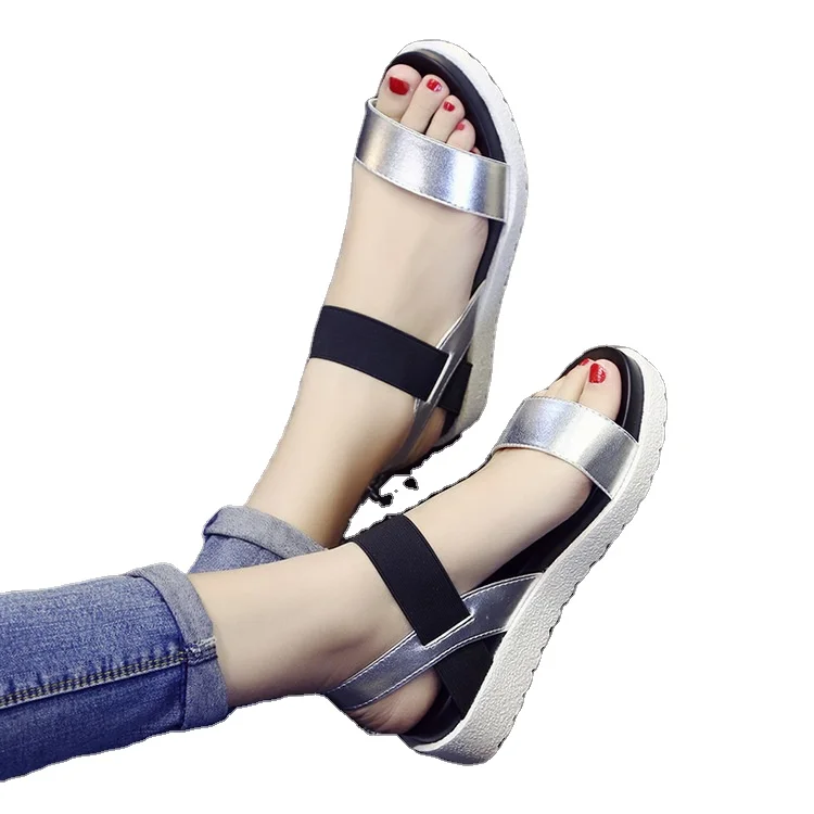 

New Hot Sale Sandals Women Summer Slip On Shoes Peep-toe Flat Shoes Roman Sandals Mujer Sandalias Ladies Flip Flops Sandal
