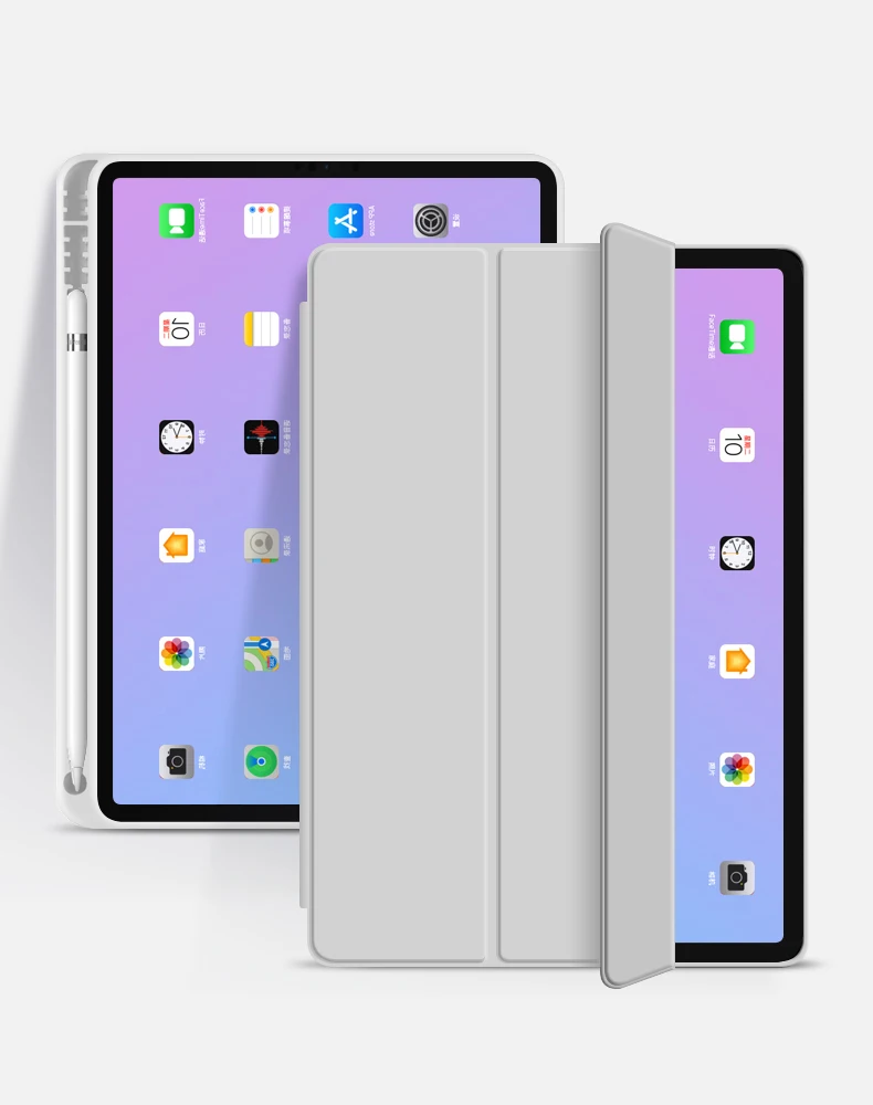 

Tri-Fold Soft TPU Shell with Pencil Holder for iPad Air4 case