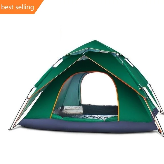 

Waterproof Outdoor 1-2 person Hiking Military Beach Folding Double Layer Big Family inflatable tent