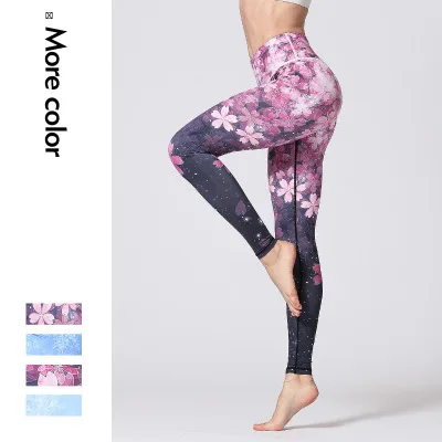 

2020 New Trending Wholesale Yoga Pants High-Waisted Women Colorful Printed Leggings, As picture showed