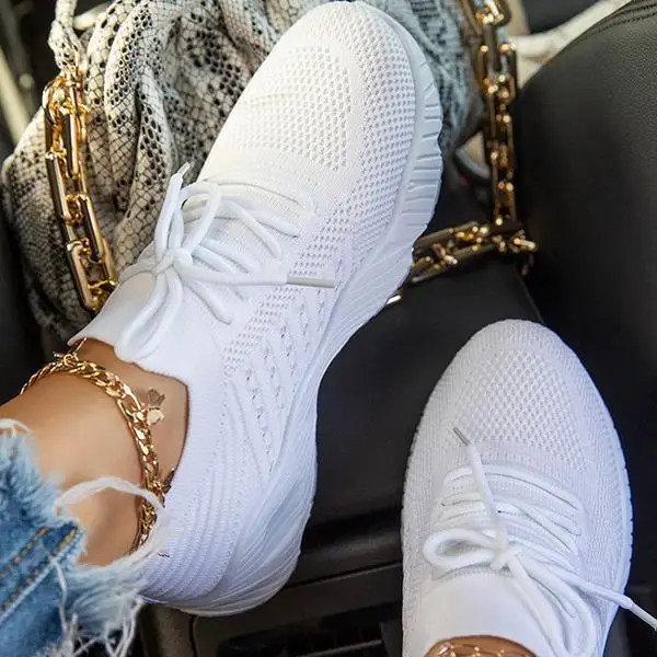

Women Lightly Breathable Lace up Sneakers