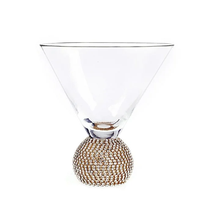 Sparkles Home Rhinestone Stemless Crystal-Filled Martini Glass - Set of 6, Size: One Size
