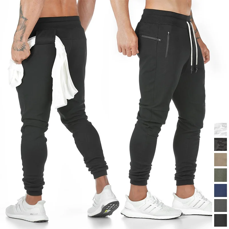 

Custom Logo Cotton Men Jogger Pants Slim Fit Running Sweatpants Men Drawstring Gym Sport Track Pants, Customized colors