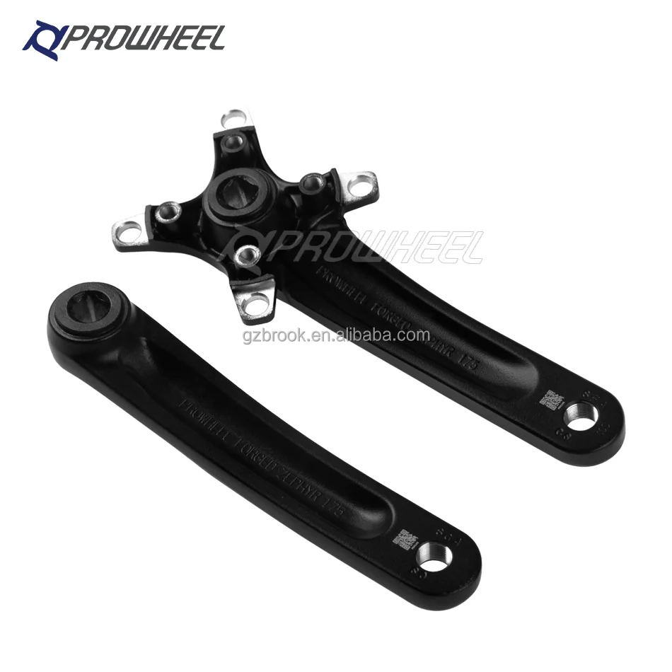 

PROWHEEL 104BCD 170mm/175mm Cranks ZEPHYR 48/50T/52T Mountain Bicycle Crankset, Black