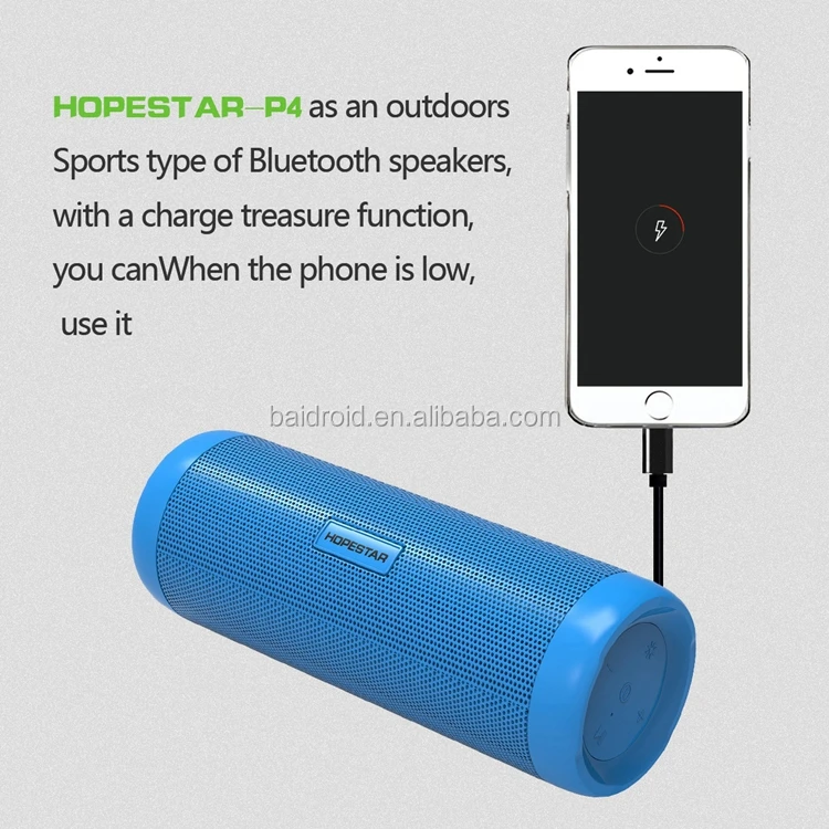 Hopestar P4 Outdoor Wireless Bluetooth Speaker Power Bank 10W Portable Bass Stereo Loudspeaker Mp3 Handsfree With Mic Flashlight - ANKUX.COM