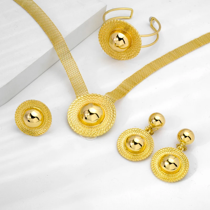 

Ethlyn Ethiopian brass jewelry sets 18k gold plated jewellery in dubai