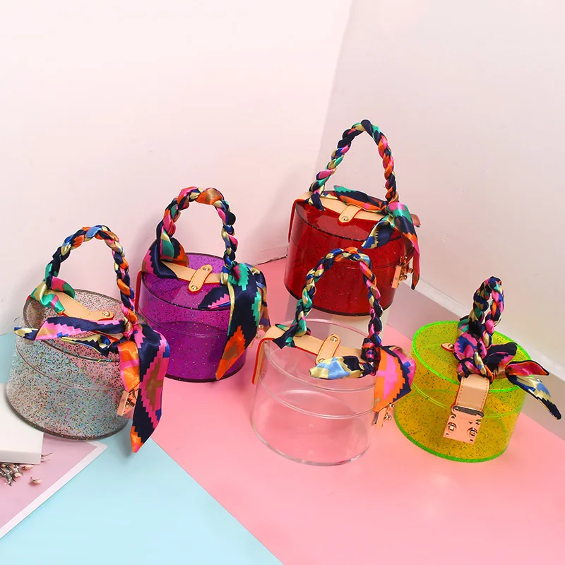 

Hot Selling Girls Cute Mini Small Round Clear Purse Handbags Women Crossbody Purse