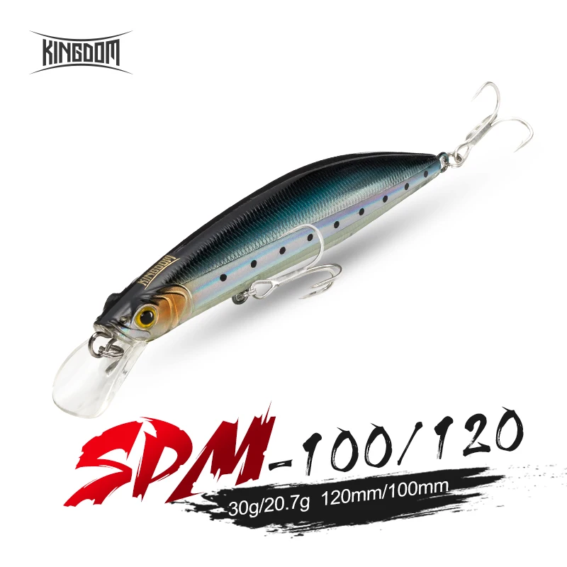 

Kingdom Fishing Lure Far Casting 100mm 120mm Trouting Fishing Accessories Suspending lure With Strong Hook Floating Minnow Bait, 6 colors
