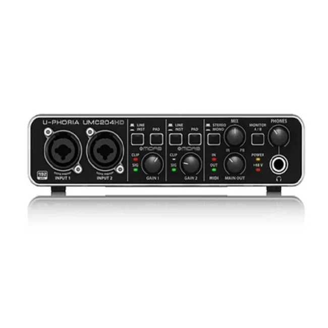 

For Behringer UMC204HD Sound Card audio interface Recording Independent External Sound Card Midi Live Broadcast