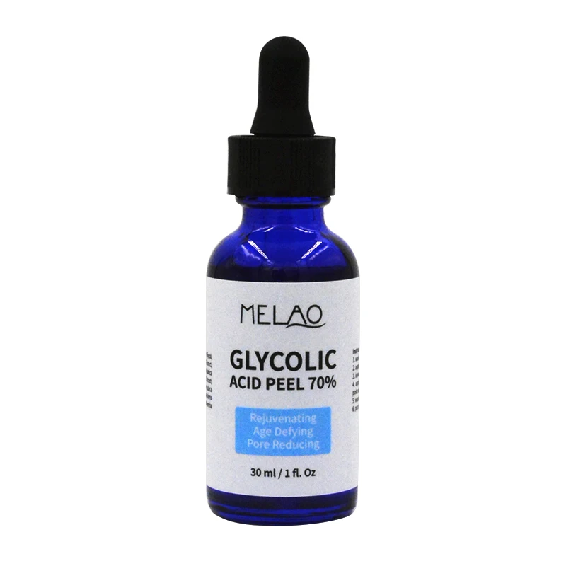 Private Label Melao Chemical Remove Dark Spot Peel Serum For Face 70% Glycolic Acid Serum