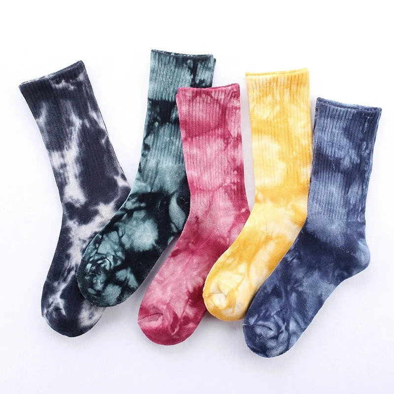 

2020 Hot Sale Cotton Socks Tie Dye Socks Men Colorful Gradient Ramp Casual Couple Socks, 9 color