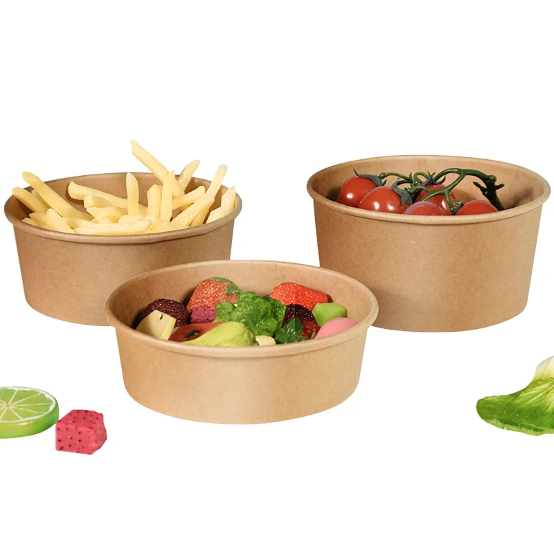 

500Ml 750Ml 900Ml 1200Ml Paper Salad Fruit Paper Bowl Take Away Paper Packaging Box