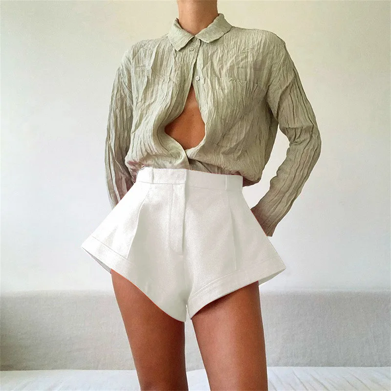 

2020 new design autumn collection women good quality wide leg short pants