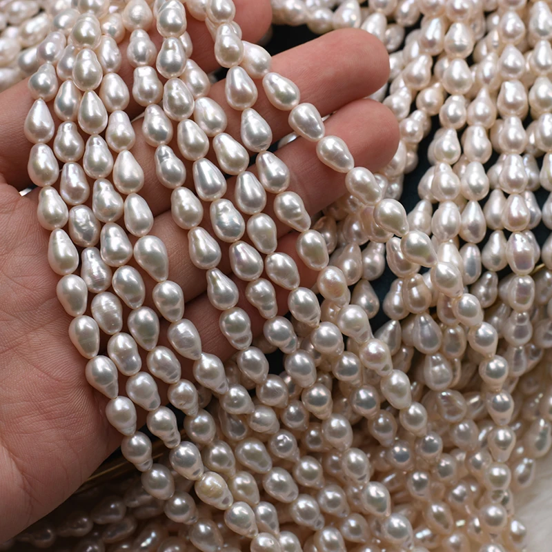 

Hot Selling 5-6mm Natural Baroque Pearl Waterdrop Semi-Finished Bare Beads Diy Freshwater Pearls Baroque