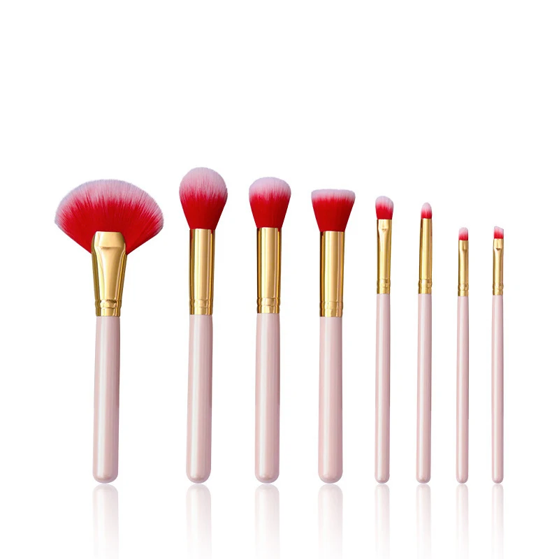 

Wholesale Luxury Custom Private Logo Professional 8 pcs Pink Makeup Brush Set