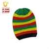 Wholesale high quality rasta hat rainbow fashion beanie knitted acrylic women winter hats