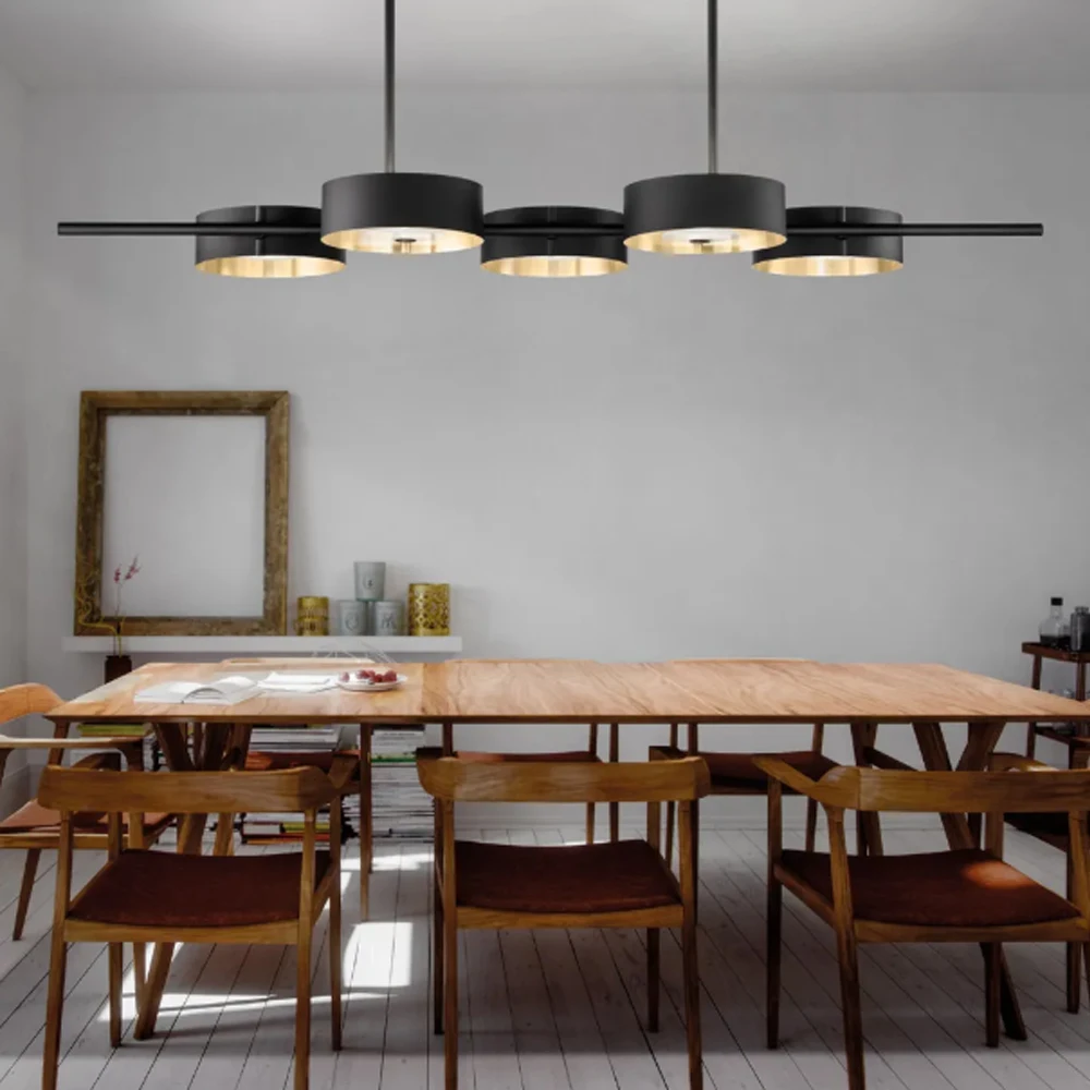 newest design black gold iron decorative fixtures living room led chandelier pendant light