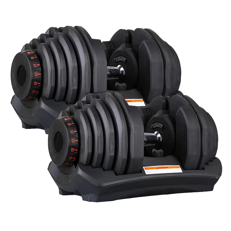 

90lb 40 kg Adjustable Dumbbells Set Manufacturer 24kg 552 Dumbbell Adjustable Single 1090 Dumbbell, Black