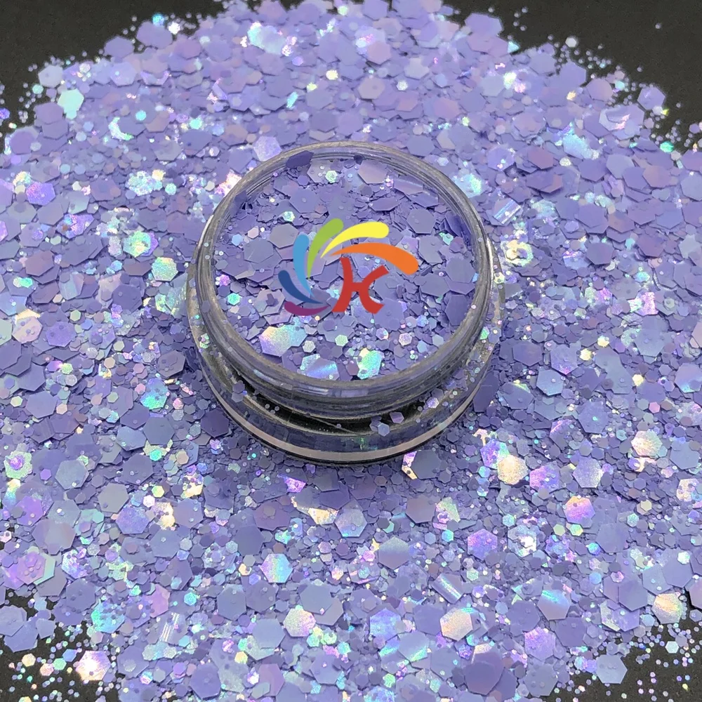 Wholesale Polyester Macaroon Color Glitter Bulk Chunky Mix Glitter for Tumblers Resin Craft Christmas Decorations