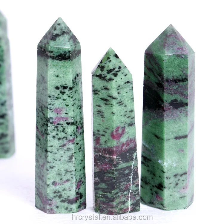 Details about   Natural Quartz Crystal Point Healing Reiki Wand Red Green Zoisite Obelisk Tower 