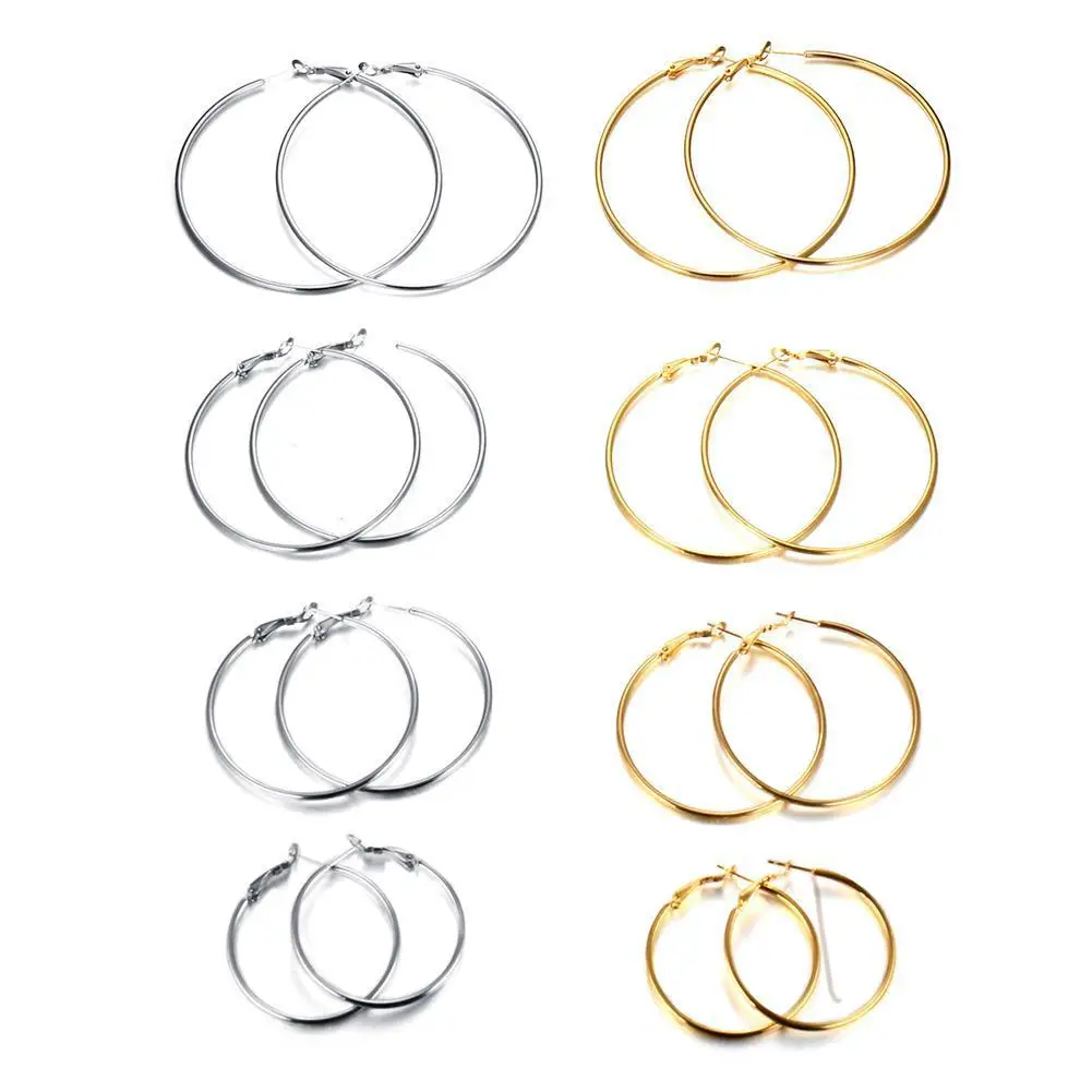

Fashion Wholesale Latest Western Style 316 Stainless Steel Gold Platedsmall Round Huggie Earrings For Women