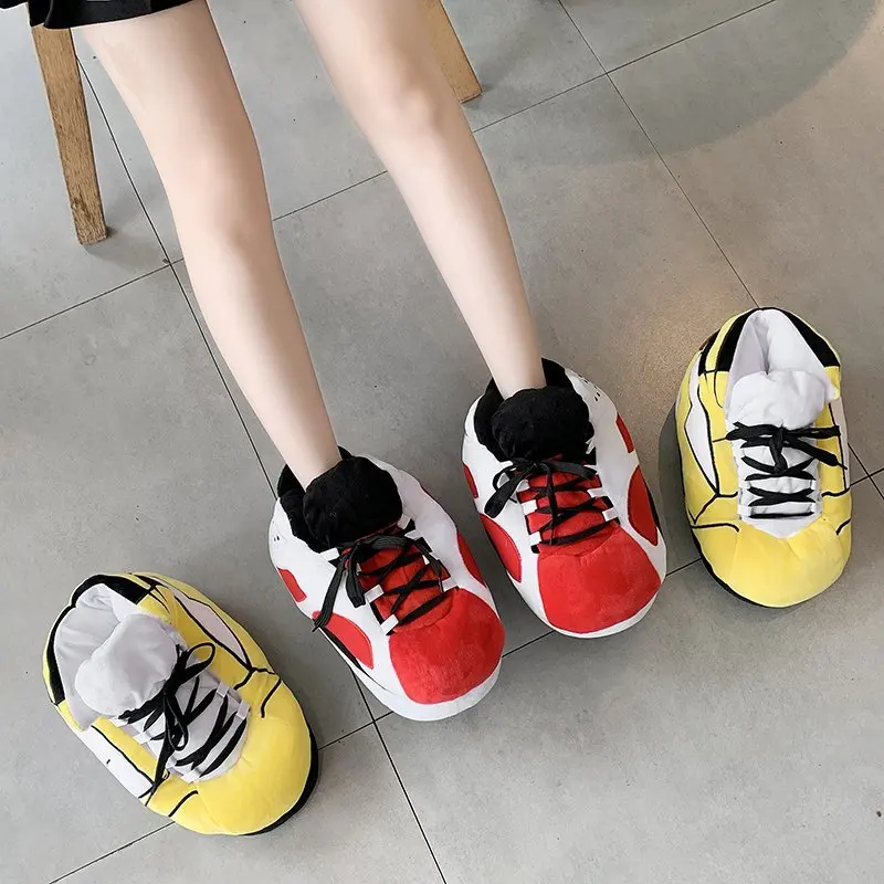 

High quality warm winter couple slippers anti-slip comfortable adult sneaker shoes for women