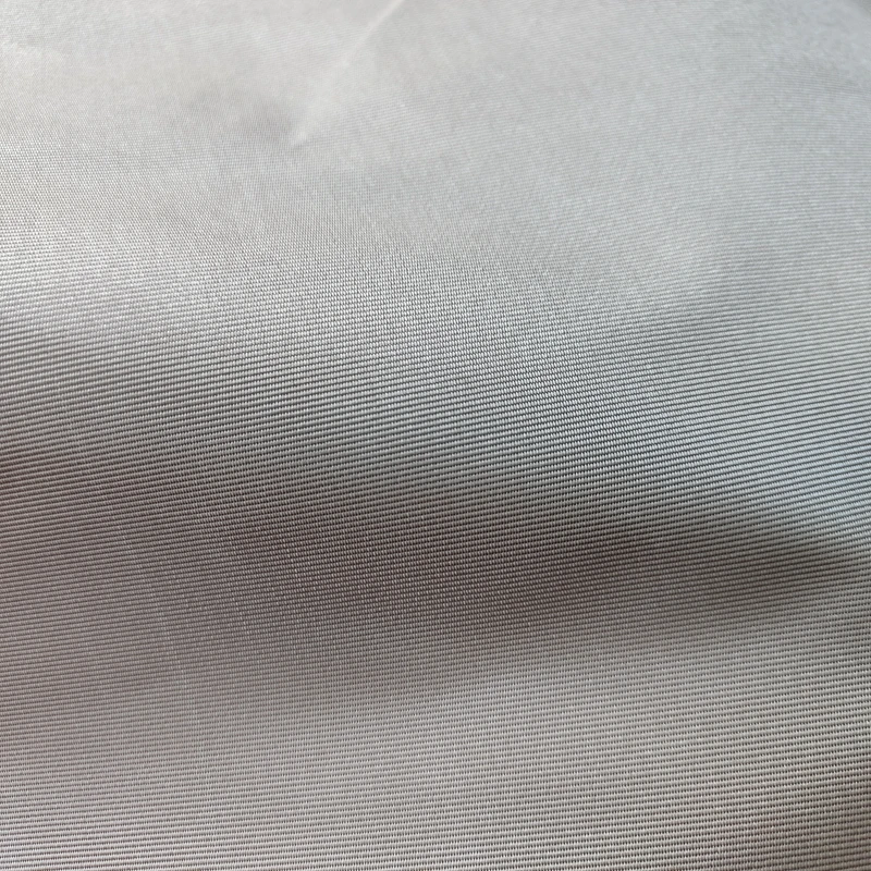 Shiny Pu Backing Plain Weave 100% Polyester Plain Handbag Lining Wallet Lining Shiny Handbag Lining